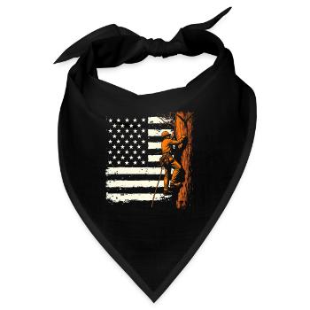 Baumpfleger Flagge Wald Holzfäller Geschenk - Bandana - Schwarz - Vorne