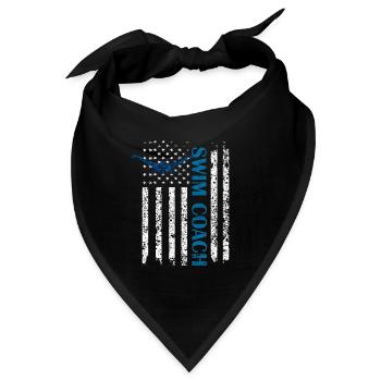 Schwimmtrainer Trainer Schwimmverein Schwimmcoach - Bandana - Schwarz - Vorne