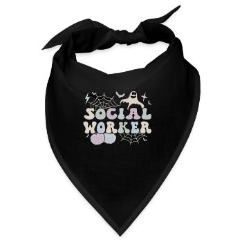 Social Worker Halloween Social Workers Gifts - Bandana - Schwarz - Vorne