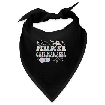 RN Case Manager Halloween Nursing Case Management - Bandana - Schwarz - Vorne