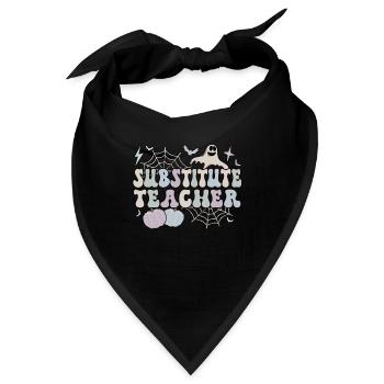 Substitute Teacher Halloween School Sub Teacher - Bandana - Schwarz - Vorne