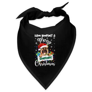 German Shepherd Christmas German Shepherd Xmas - Bandana - Schwarz - Vorne