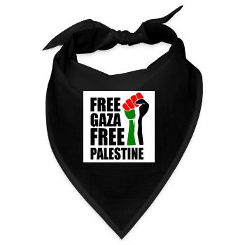 Free gaza Free palestine - Bandana - Schwarz - Vorne