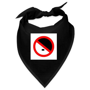 Gegen rechts - Bandana - Schwarz - Vorne