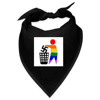 halte deine umwelt sauber - gegen rechts - Bandana - Schwarz - Vorne