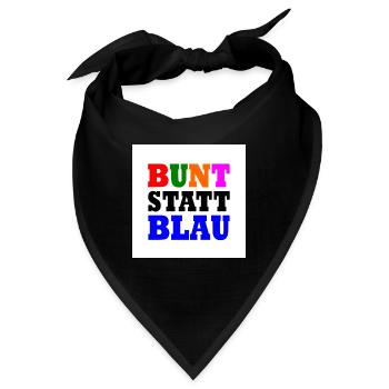 Bunt statt blau - Bandana - Schwarz - Vorne
