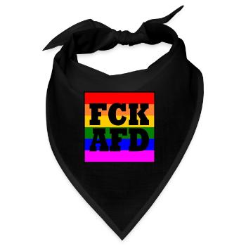 Fck afd - Bandana - Schwarz - Vorne