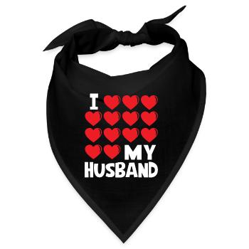 I Love My Husband - Bandana - Schwarz - Vorne