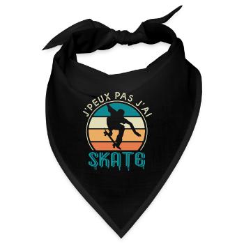 Ich kann nicht, ich habe geschenk-geschenk-skateboard - Bandana - Schwarz - Vorne