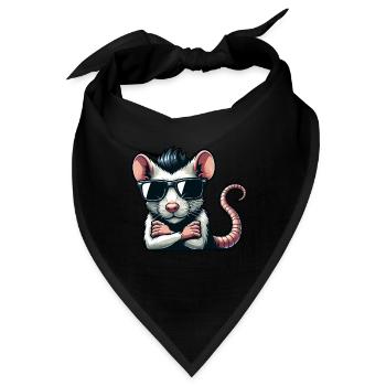 Coole Ratte Maus Sonnenbrille 50er Jahre 60er - Bandana - Schwarz - Vorne