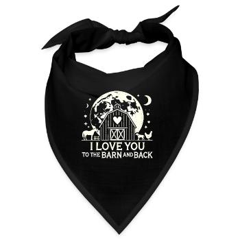 Ich liebe dich bis zur Scheune und zurück - Bandana - Schwarz - Vorne