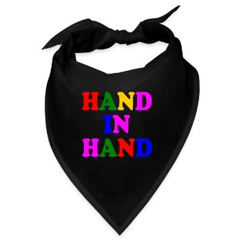 Hand in hand - Bandana - Schwarz - Vorne