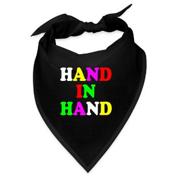 Hand in hand - Bandana - Schwarz - Vorne
