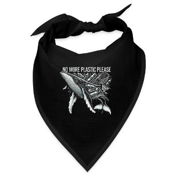 Bitte kein Plastik mehr - Bandana - Schwarz - Vorne