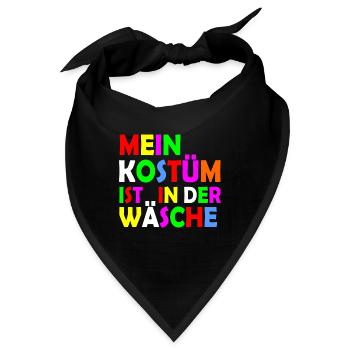 mein kostüm ist in der wäsche - Bandana - Schwarz - Vorne