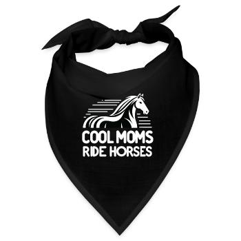 Coole Mütter reiten auf Pferden - Bandana - Schwarz - Vorne