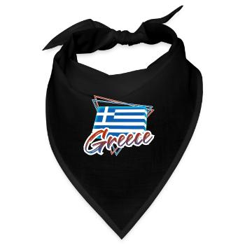 Griechenland - Bandana - Schwarz - Vorne