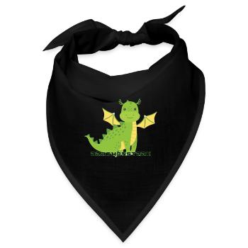 Babysprüche Babykleidung Kinderkleidung - Bandana - Schwarz - Vorne