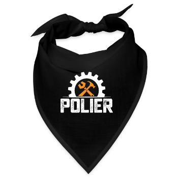 Polier Baustelle Geschenk - Bandana - Schwarz - Vorne