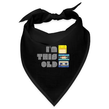 Kassette Diskette VHS Retro Kindheitserinnerung - Bandana - Schwarz - Vorne