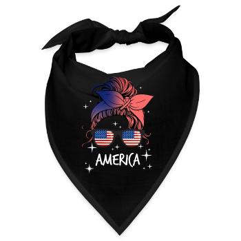 USA - Bandana - Schwarz - Vorne