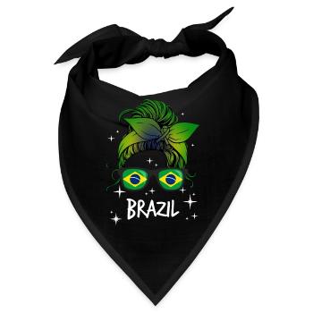 Brasilien - Bandana - Schwarz - Vorne