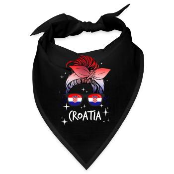 Kroatien - Bandana - Schwarz - Vorne