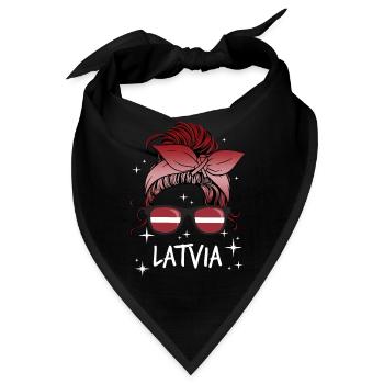 Lettland - Bandana - Schwarz - Vorne