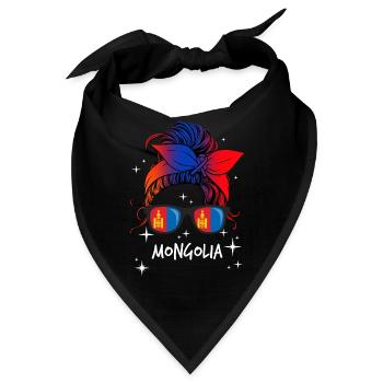 Mongolei - Bandana - Schwarz - Vorne