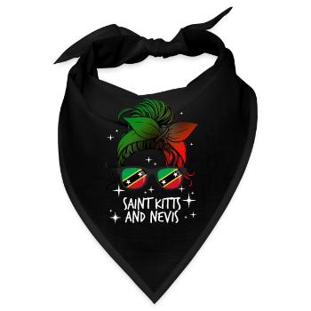 St. Kitts und Nevis - Bandana - Schwarz - Vorne