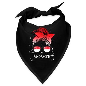 Singapur - Bandana - Schwarz - Vorne
