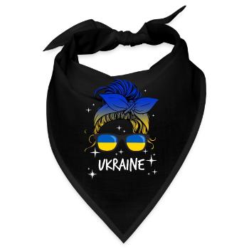 Ukraine - Bandana - Schwarz - Vorne