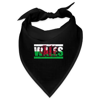 Wales - Bandana - Schwarz - Vorne