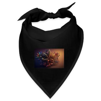cannabis - Bandana - Schwarz - Vorne