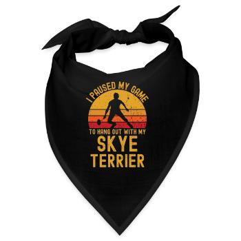 Badminton und Skye Terrier - Bandana - Schwarz - Vorne