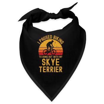 Radfahren und Skye Terrier - Bandana - Schwarz - Vorne