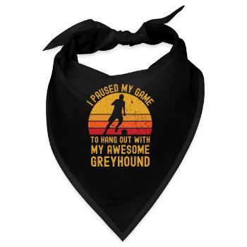 Fußball und Greyhound - Bandana - Schwarz - Vorne