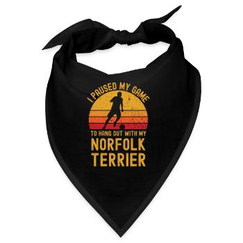 Fußball und Norfolk-Terrier - Bandana - Schwarz - Vorne