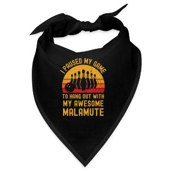 Bowling und Malamute - Bandana - Schwarz - Vorne