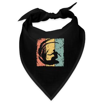 Surfen im Retro - Bandana - Schwarz - Vorne