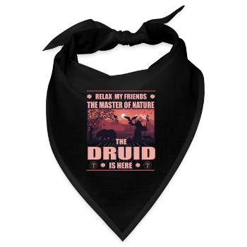 Druiden - Meister der Natur - Rollenspiel Design - Bandana - Schwarz - Vorne
