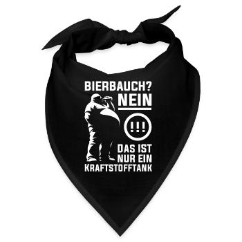 Lustiges Bierbauch Design - Kraftstofftank Spruch - Bandana - Schwarz - Vorne