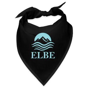 Elbe – Fluss der Hansestädte und Natur - Bandana - Schwarz - Vorne