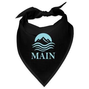Main – Fluss der Metropolen und Weinberge - Bandana - Schwarz - Vorne