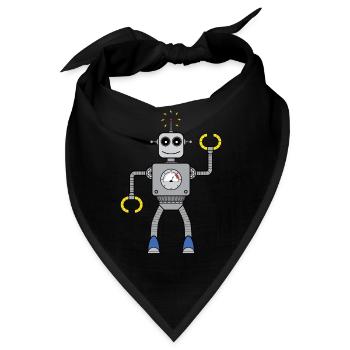 Freundlicher Roboter - Bandana - Schwarz - Vorne