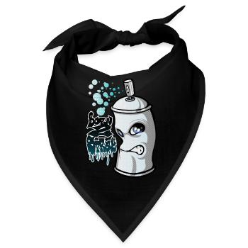 Spray and graffiti - Bandana - Schwarz - Vorne