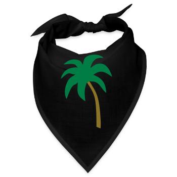 palme - Bandana - Schwarz - Vorne