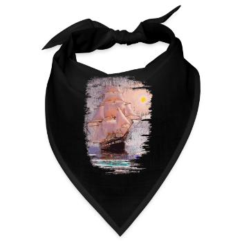 Segelschiff - Bandana - Schwarz - Vorne