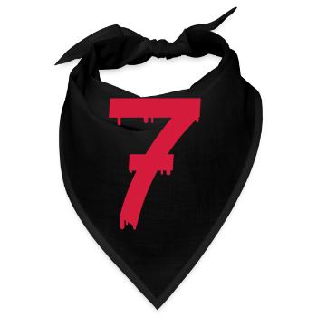 lucky number seven - Bandana - Schwarz - Vorne