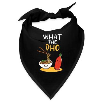 Was die Pho Vietnamesische Suppe Nudelsuppe - Bandana - Schwarz - Vorne